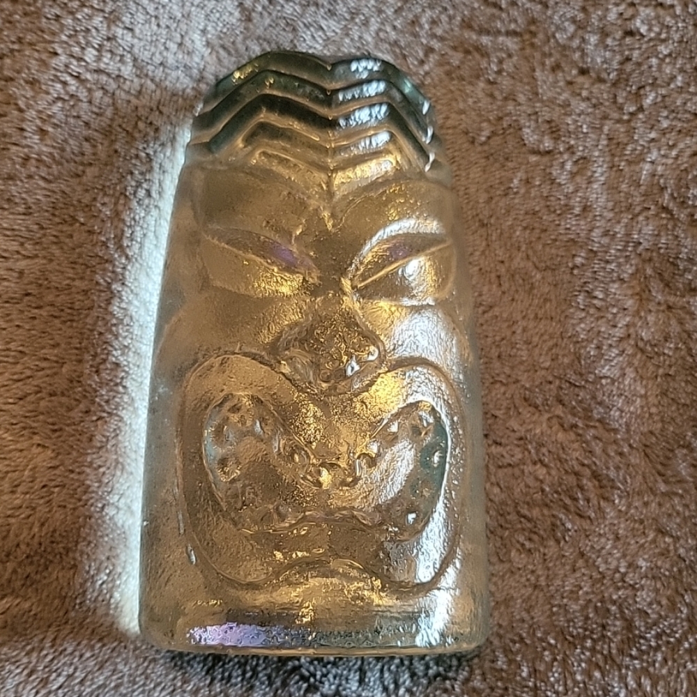 Tiki Glass Paperweight